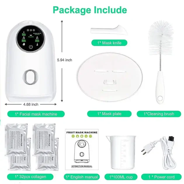 Facial mask machine package contents