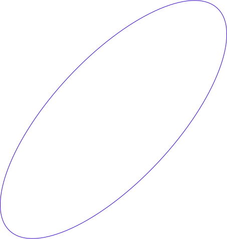 Blue oval shape