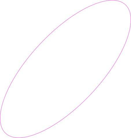 Pink outlined ellipse on black background